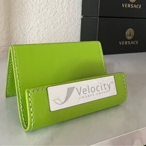 Velocity Credit Union Green Business Card Holder
